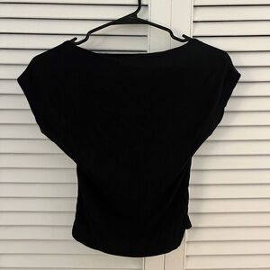 Shein Black Open Back Tee